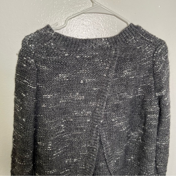 Banana Republic Crewneck Sweater Steel Gray Silver Metallic - Picture 9 of 13
